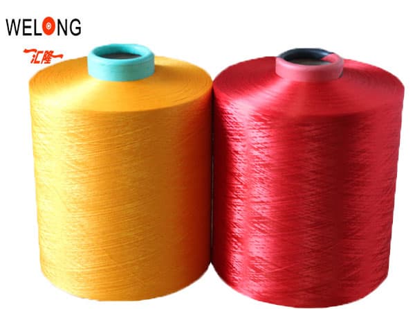 colored polyester textured yarn for wall cloth